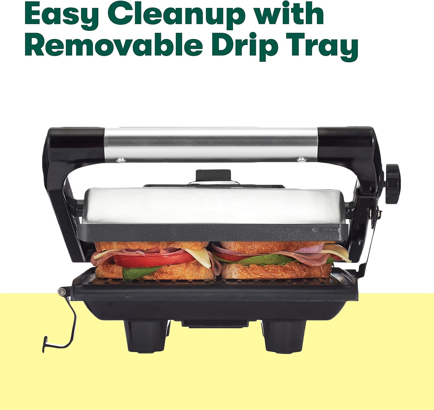BELLA Panini Press, Sandwich Maker & Indoor Grill, Stainless Steel F18898