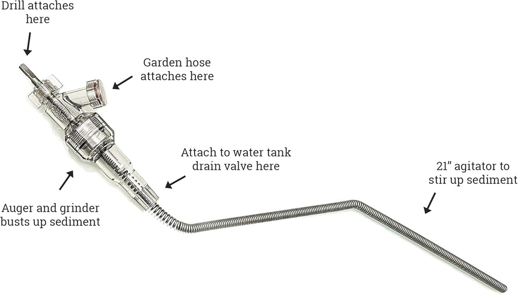 Water Heater Cleaning Tool for Gas & Electric Tanks H7103