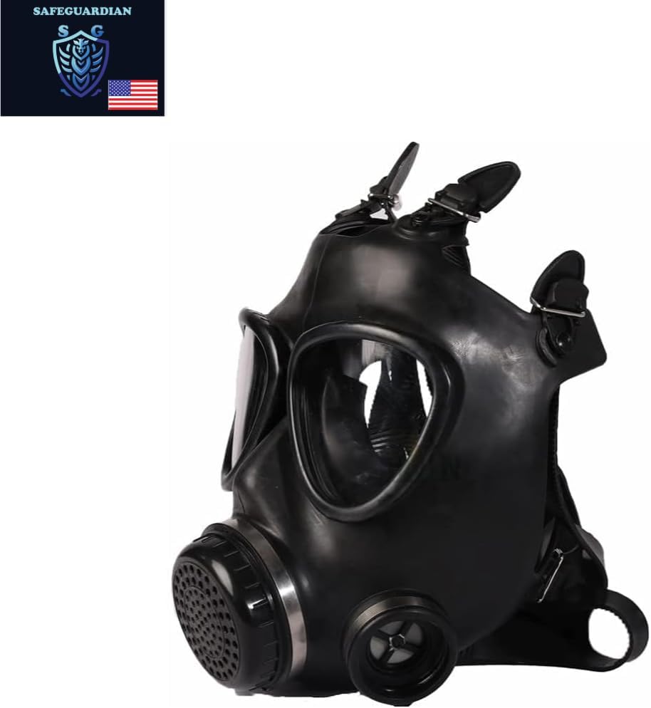 Israeli Military Grade CBRN Gas Mask Respirator for Chemical Fumes, Particulates, and Smoke L490