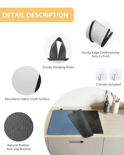 Stove Cover for Electric Stove, Pure Black Solid Color W173