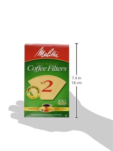 Melitta Cone Coffee Filter Number 2, Natural Brown J5052
