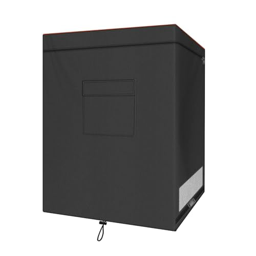 Chest Freezer Cover, Waterproof 420D Oxford Protective Outdoor Indoor Refrigerator Dust Cover with Zipper Fits 5.0 Cubic Feet Deep Freezer