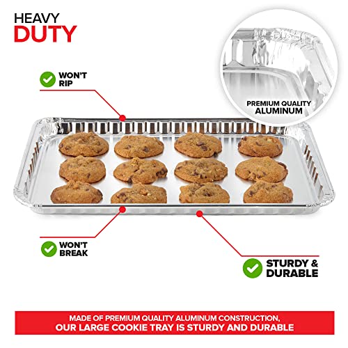 Aluminum Pans Cookie Sheet Disposable Foil Trays Nonstick Baking Sheets D675