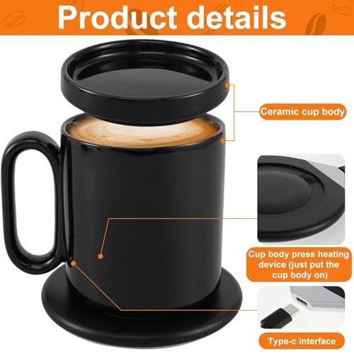 Smart Mug Warmer Set Coffee Cup Heater Electric Coaster for Home Office Desk S1174