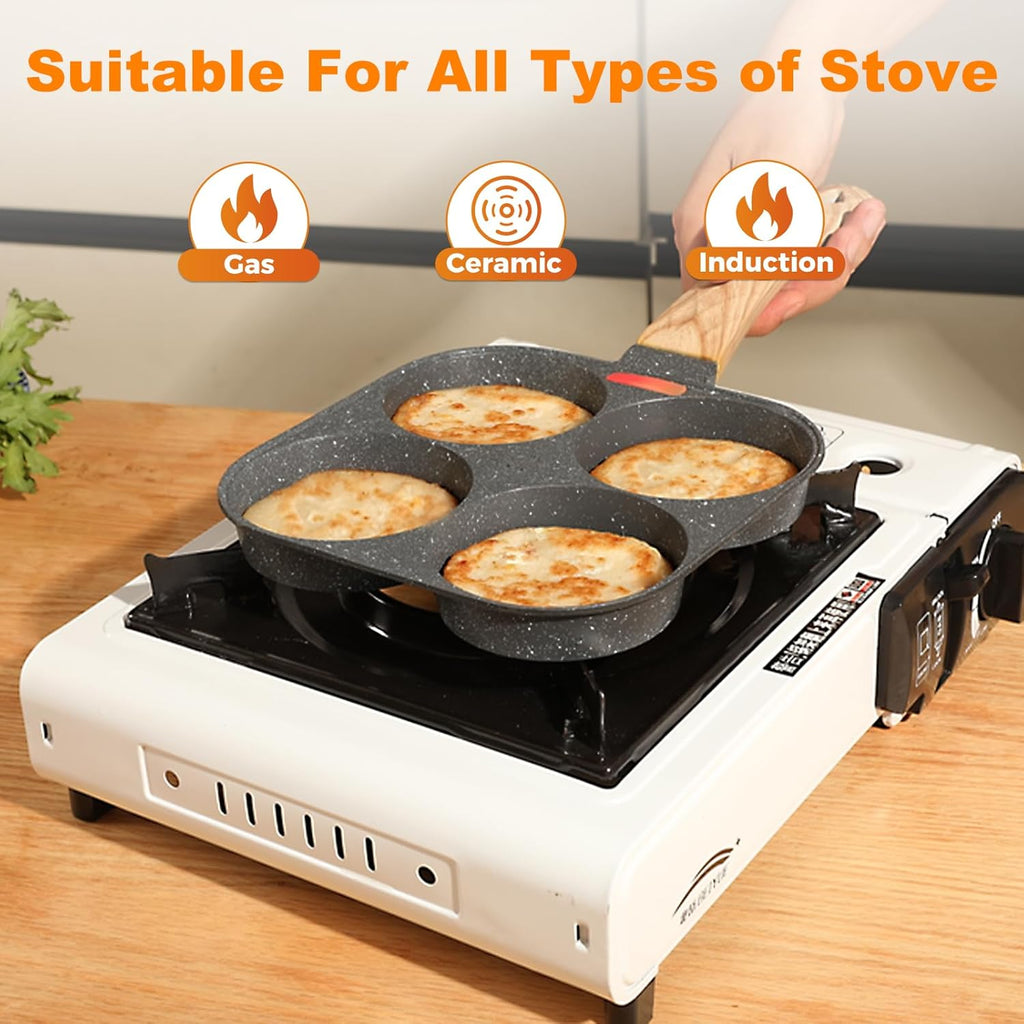 Nonstick 4-Cup Egg Pan for Gas & Induction Cooktops S864295