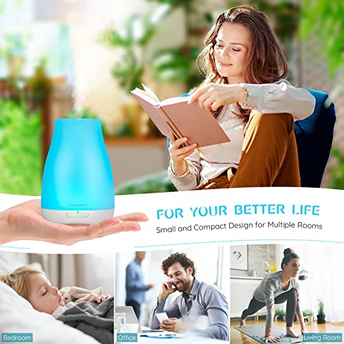 Homeweeks Essential Oil Diffuser with Adjustable Mist Mode X67483