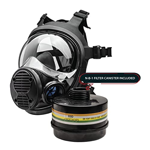 Parcil Distribution NB-100 Tactical Gas Mask Full Face Respirator Q198