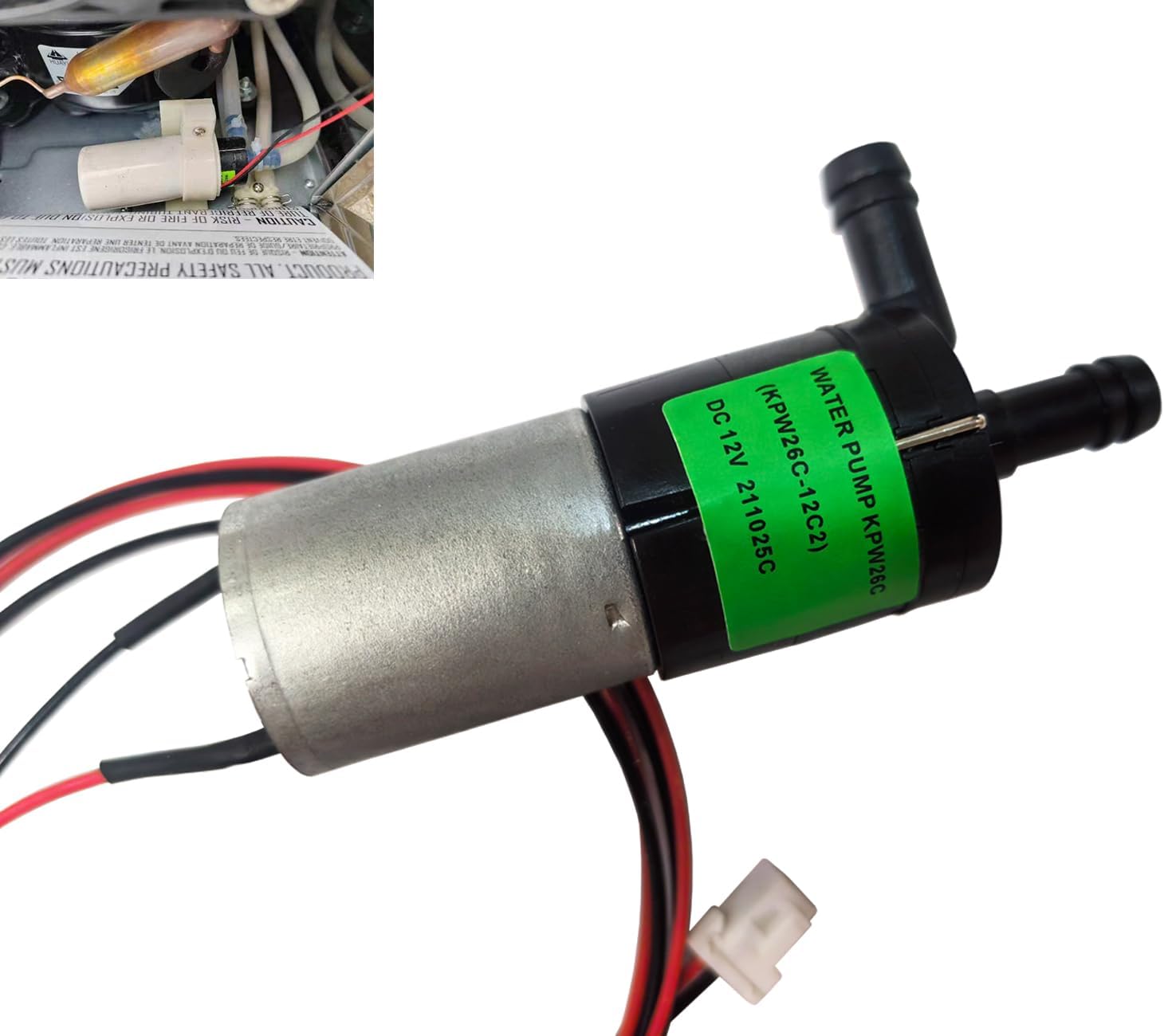 KPW26C-12C2 Water Pump KPW26C Compatible with GE Profile Opal 2.0 Countertop Nugget Ice Maker,DC 12V,OEM