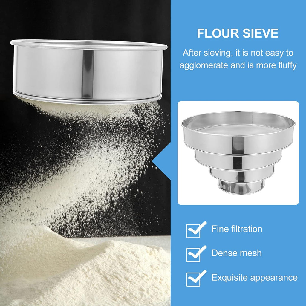 Balacoo 4pcs Plastic Flour Sifter with Stainless Steel Mesh L77806
