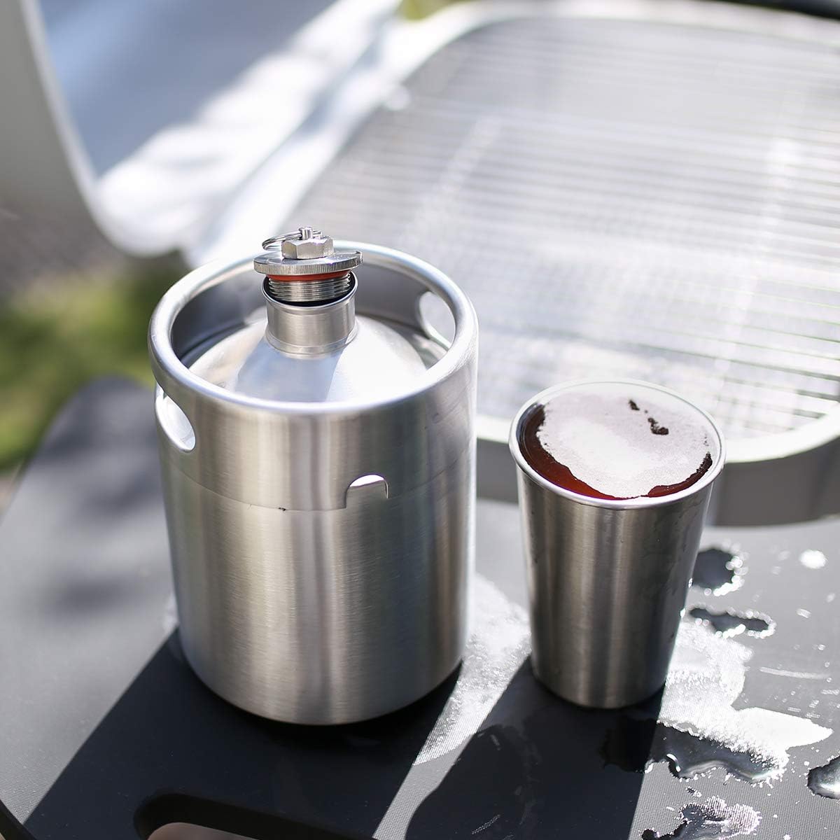 TMCRAFT 64OZ Stainless Steel Mini Keg Portable Beer Growler X908167