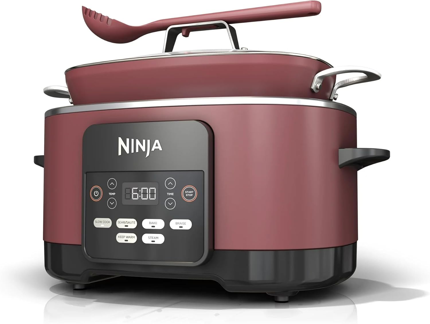 Ninja MC1000 Foodi Possible Cooker PRO 8.5 Quart Multi-Cooker, with 8-in-1 Slow Cooker, Dutch Oven, Steamer, Glass Lid Integrated Spoon, Nonstick, Oven Safe Pot to 500°F Cherry Tarte