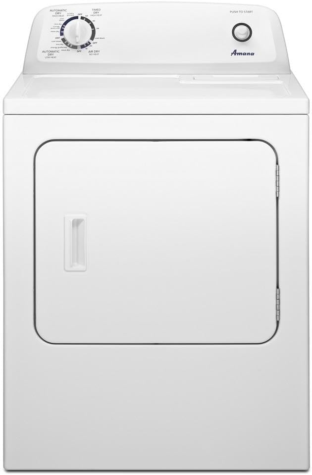 AMANA NED4655EW 6.5 cu. ft. Front Load Electric Dryer with 11 Drying Cycles, White