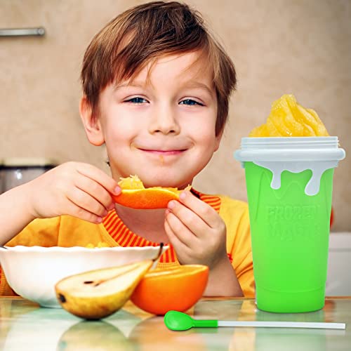 Large Slushie Maker Cup 500ml Double Layers Silicone Squeeze Cup I5789