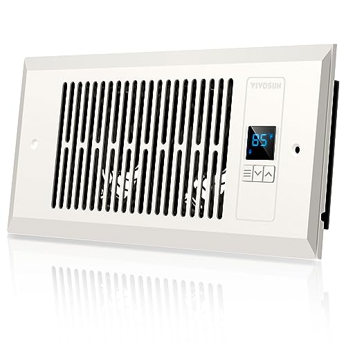 VIVOSUN Quiet Register Booster Fan 4”×10”, Smart Register Vent with Intelligent Thermostat Control, Cooling Heating AC Vent Booster Fan
