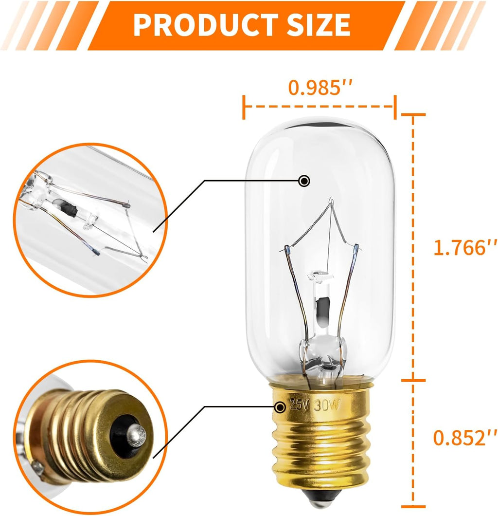 Belleone Light Bulb for LG Microwave Oven, Dimmable 125V 30W E17 Base I858095