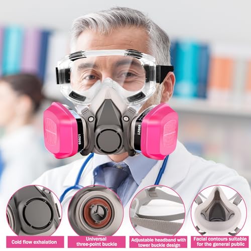 WSYBB Respirator Mask with 60921 Filters, Half Face Gas Mask W365986