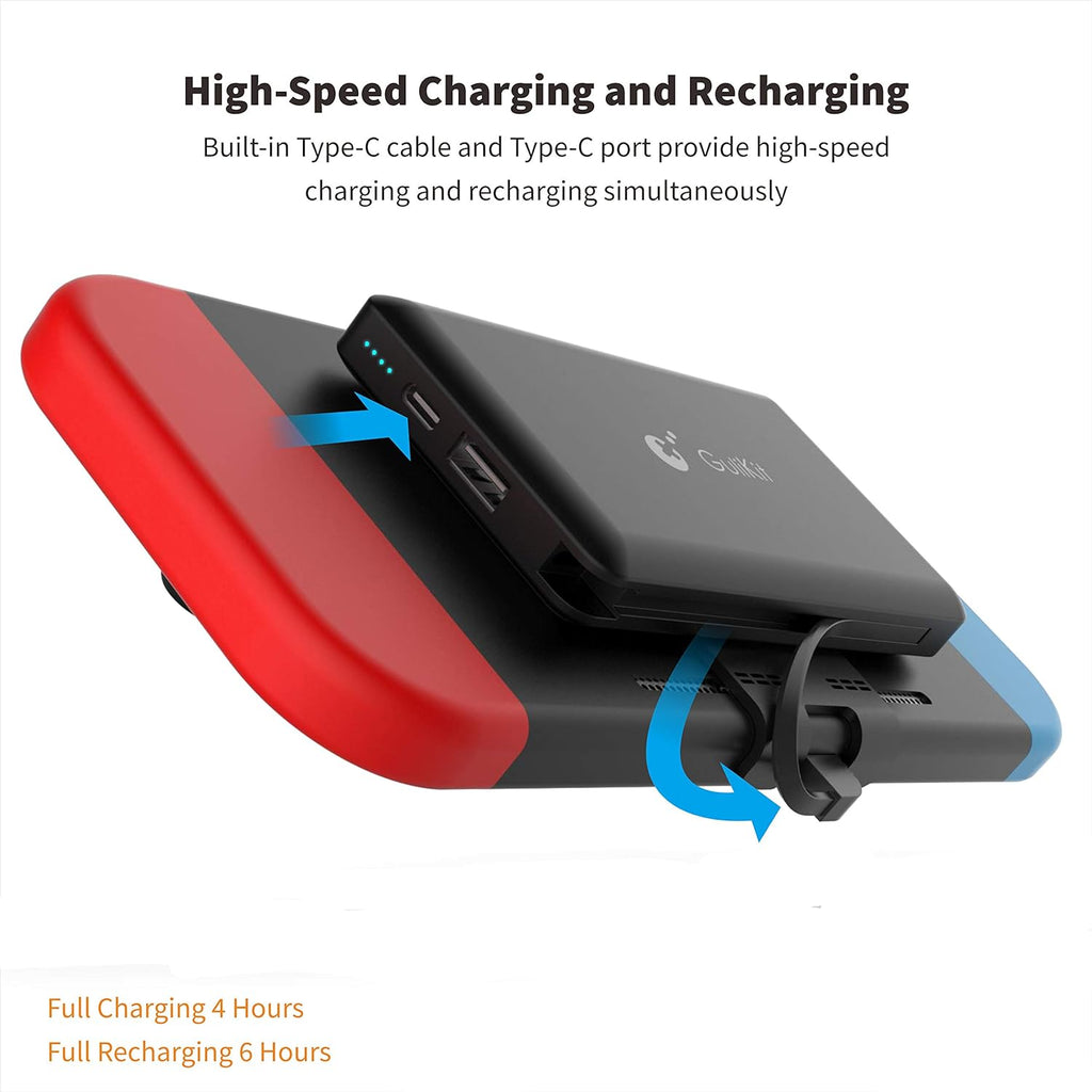 Portable Power Bank 10000mAh for Nintendo Switch and Smartphone Q580
