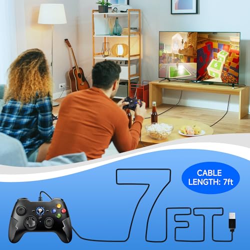 EasySMX Wired Gaming Controller for PC, PS3, Android TV Box, Tesla T419