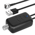 Amplified HD Digital TV Antenna Long 250+ Miles Range - Support 1080p for VIZIO Tv Model V655-J09 - Indoor Smart Switch Amplifier Signal Booster - Extra Long Coax HDTV Cable/AC Adapter
