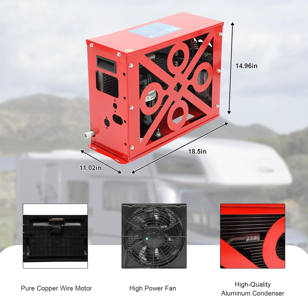 11000BTU 12V Mini Split Air Conditioner for Trucks RVs and Construction Vehicles P474326