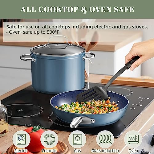 Nuwave 7pc Cookware Set Ceramic Nonstick, PFAS Free, Oven Safe H480058