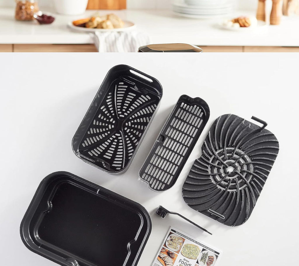 Ninja FG551 Foodi Smart XL 6-in-1 Indoor Grill with Air Fry, Black/Silver D573