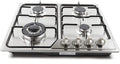 Gas Cooktop 23 inches 4 Burners Gas Stove - gas hob stovetop Stainless Steel Cooktop 4Sealed Burners Cast Iron Grates Built-in Gas Stove Top LPG/NG Gas Cooktop Thermocouple Protection