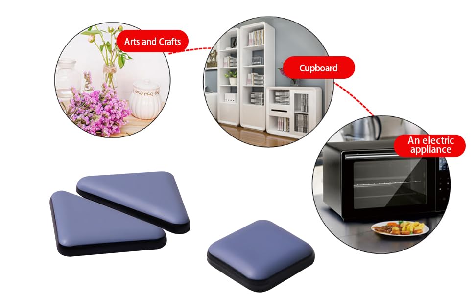 Furniture Sliders for Carpet and Hardwood Floors, Self-Stick Teflon Pads B344095