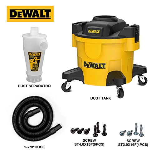 DEWALT Dust Separator with 6 Gallon Poly Tank, Cyclone Dust Collector, DXVCS002 S947189