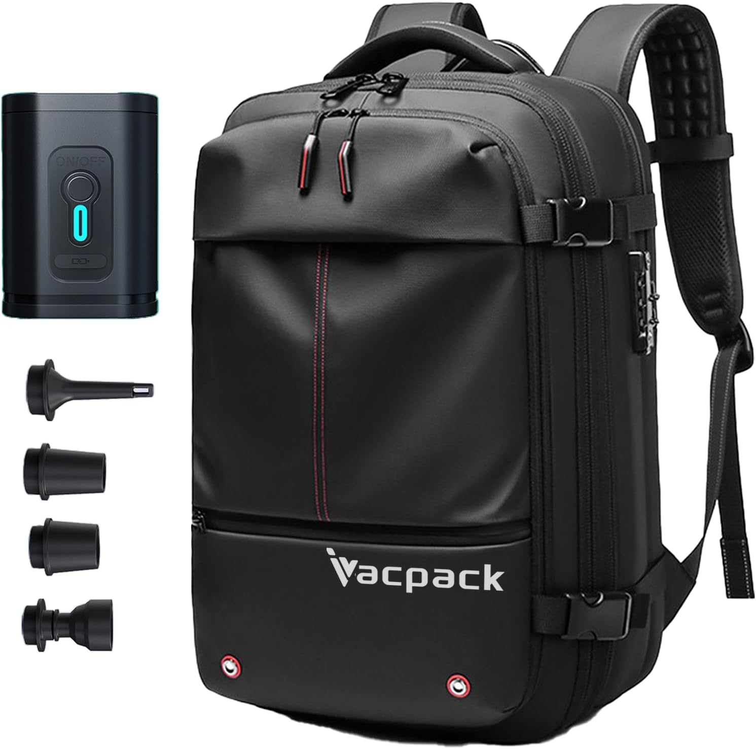 Vacpack Backpack, Large Capacity Vacuum Compression Travel Backpack, Waterproof, Anti-Theft, Expandable to 60L, Ideal for Air Travel, Luggage