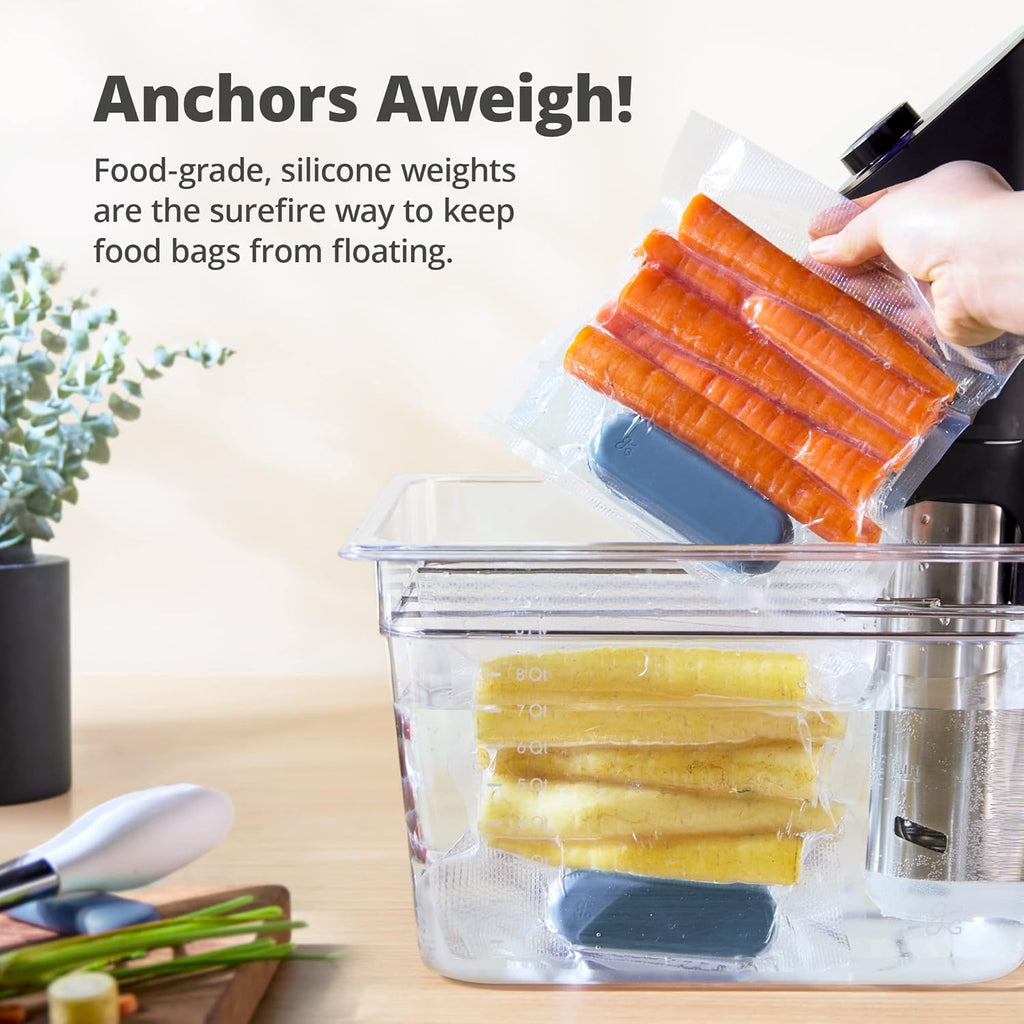 Greater Goods Holiday Sous Vide Bundle with Cooker, Container, and Silicone Weights I566