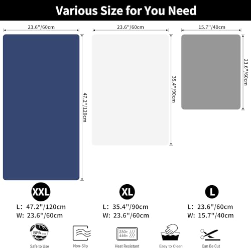 Large Silicone Mats for Kitchen Counter, Heat Resistant, Non-Slip, 2 Pack L79283
