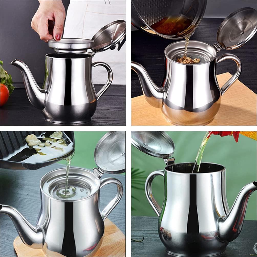 DOITOOL Stainless Steel Oil Strainer Pot with Removable Strainer T2305
