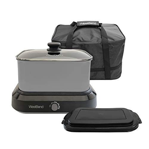 West Bend Slow Cooker Large Capacity Non-stick with Travel Lid and Carrying Case I381