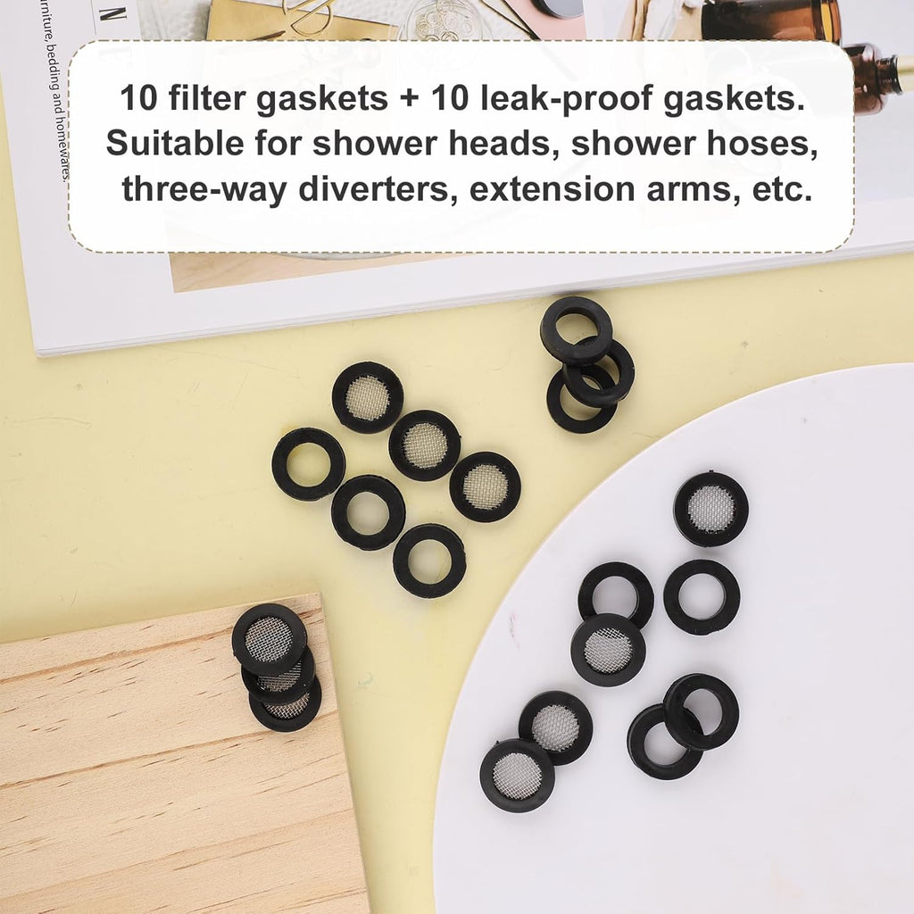 20pcs Shower Head Filter Gasket, Faucet Washers, Rubber & O-Ring Seal W9815