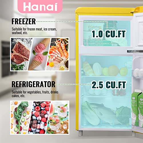 WANAI mini fridge with freezer dual door O19920