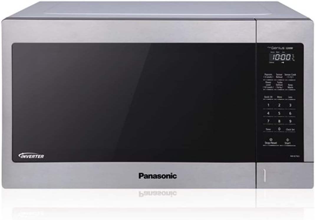 Panasonic NN-SC73LS 1.6 cu ft 1200W Auto Defrost Unique Inverter Technology Microwave (Renewed)