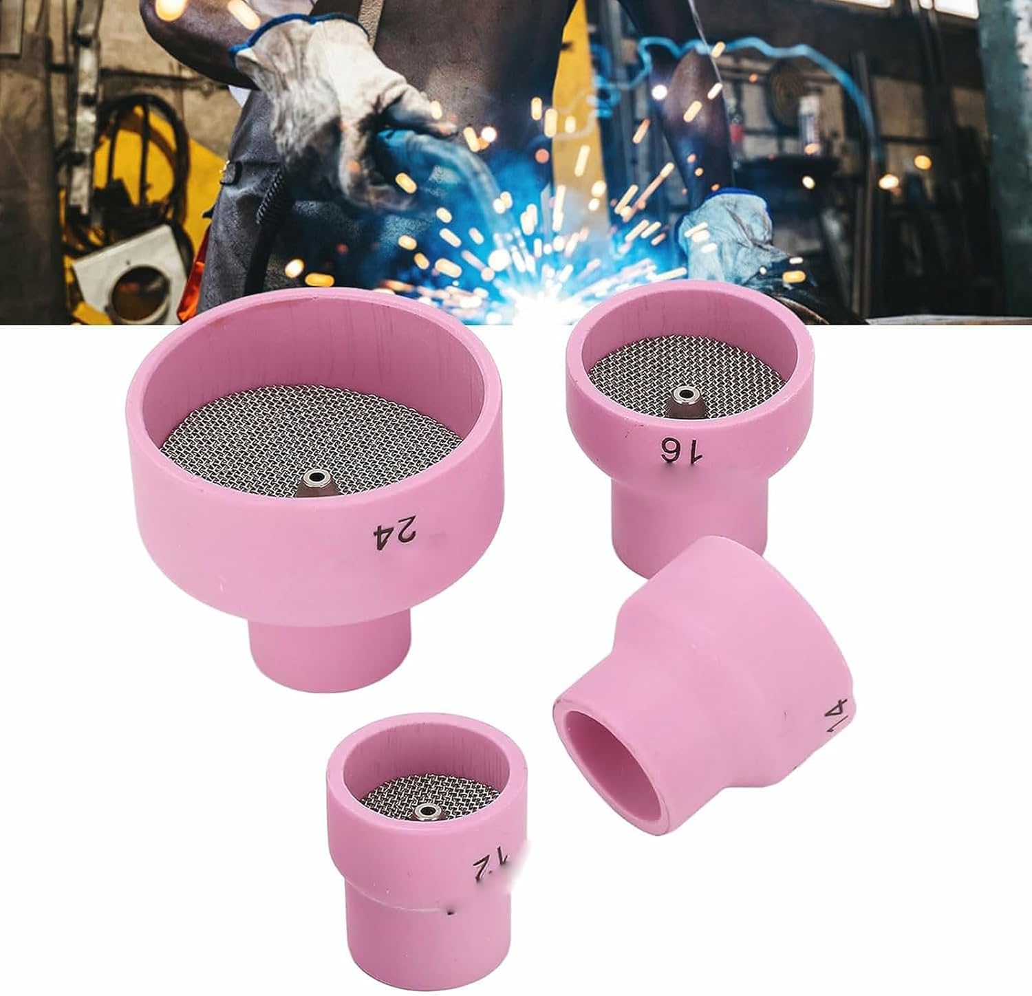 4 Pack TIG Welding Torch Ceramic Nozzles for WP9 20 25 17 18 26 R357686