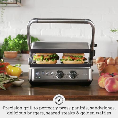 Breville BGR700BSS The Sear and Press Countertop Electric Grill Stainless Steel T34322