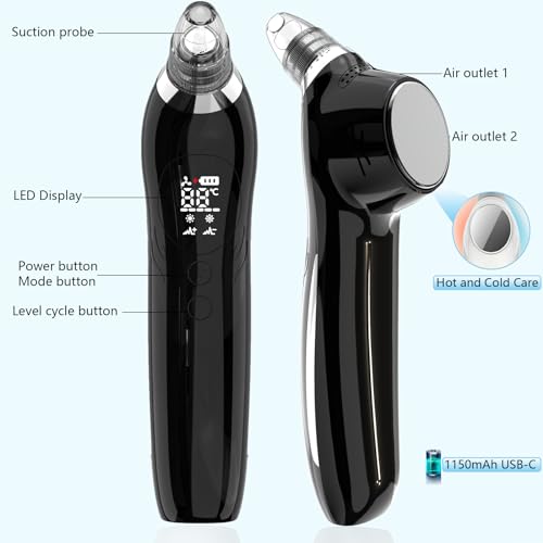 SJIE Blackhead Remover Vacuum Pore Cleaner with Hot & Cold Compress Q943275