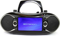 Emerson 7” Bluetooth DVD Boombox with AM/FM Radio & Digital TV, Portable Multimedia Player with 7" LCD Screen, HDMI, Bluetooth, USB/SD Playback, Twin Speakers, Black