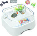 Complete Terrarium Turtle Tank Kit for Turtles - Includes Basking Platform, Rain Shower, Filter, and Water Pump - Suitable for Small Tank Setup, a Present for Children