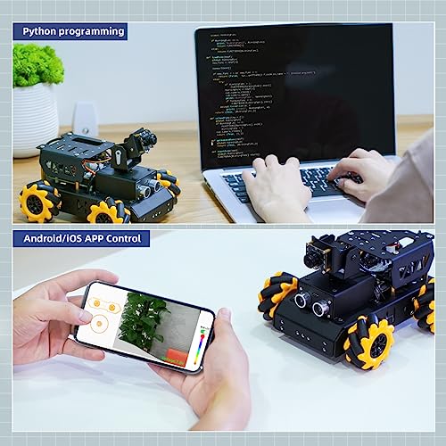HIWONDER Raspberry Pi 4B 8GB AI Vision Robot Kit with Mecanum Wheels S45493