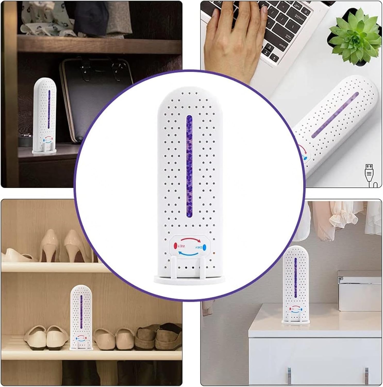 Gerrit Room Dehumidifiers for Bedroom, Cordless Rechargeable, 2PCS R7282