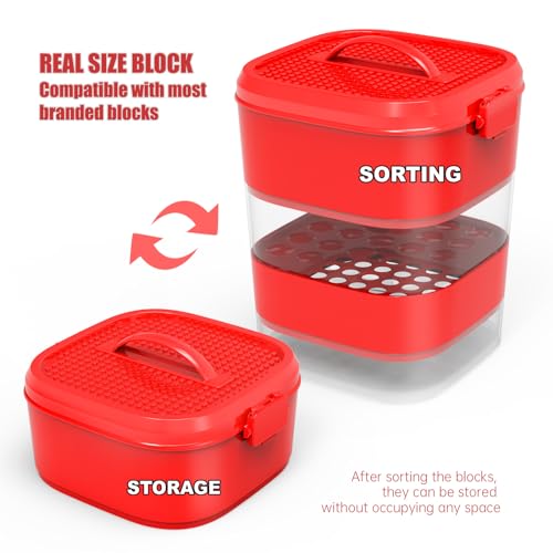 Toy Blocks Sorter Sifter, Portable Storage Brick Box for Lego Blocks F1191