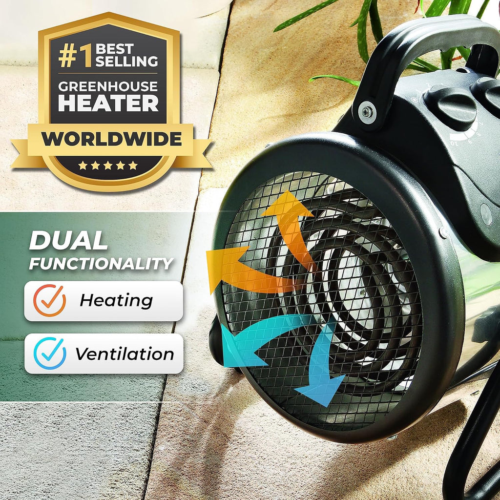 PAL 2.0/USDT Palma Greenhouse Heater with Thermostat, 11" x 8" x 12.5", 110V X343889