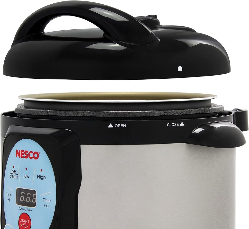 NESCO NPC-9 Smart Electric Pressure Cooker and Canner, 9.5 Quart, Stainless Steel Y9240