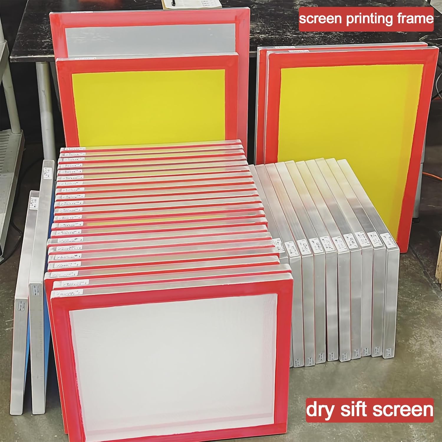 12 × 16" Dry Sift Screen, 4 Sizes, Aluminum Frame, Nylon Mesh U885