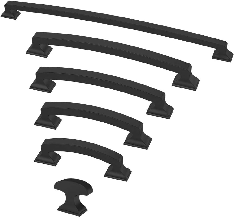 Classic Edge 12 in. Matte Black Appliance Pull Y786569