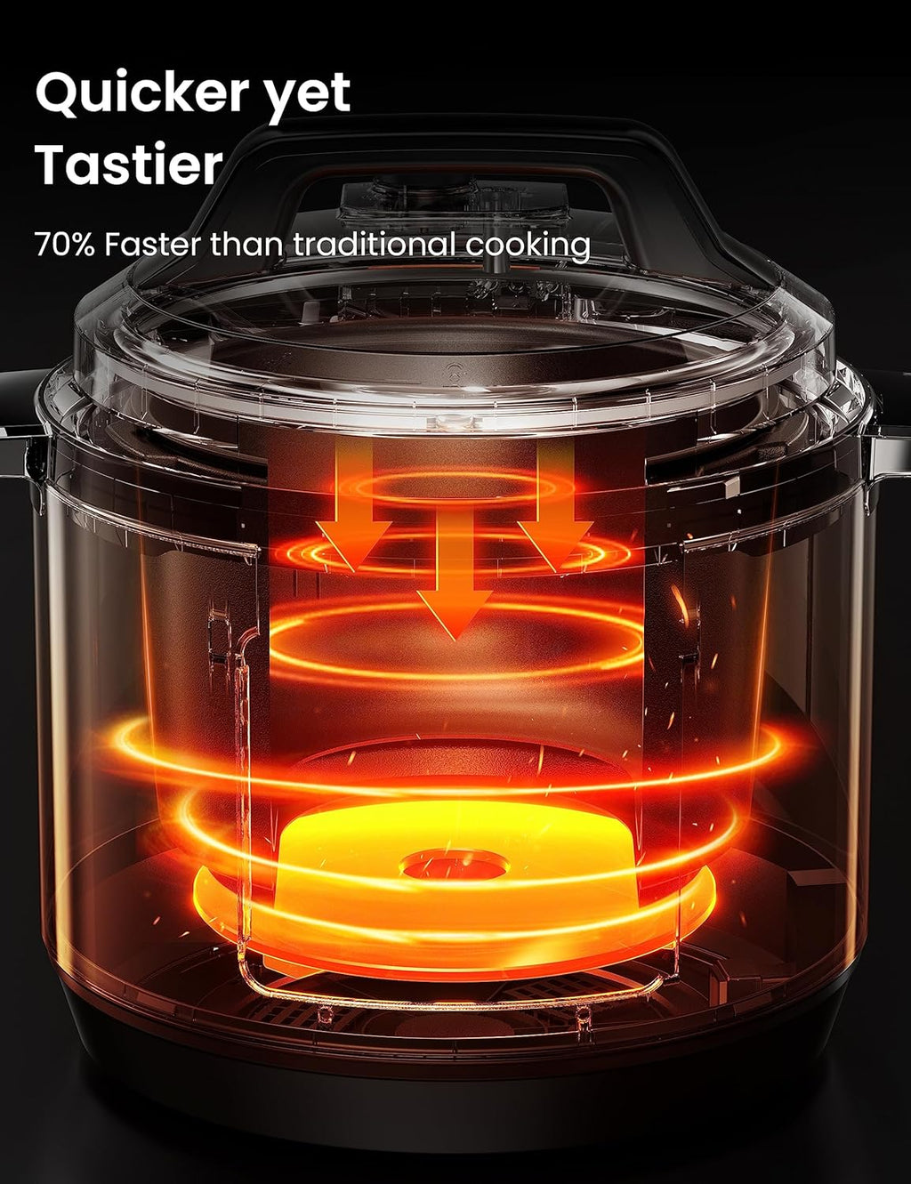 COMFEE’ 8 Quart Electric Pressure Cooker Multi Cooker Stainless Steel C75057